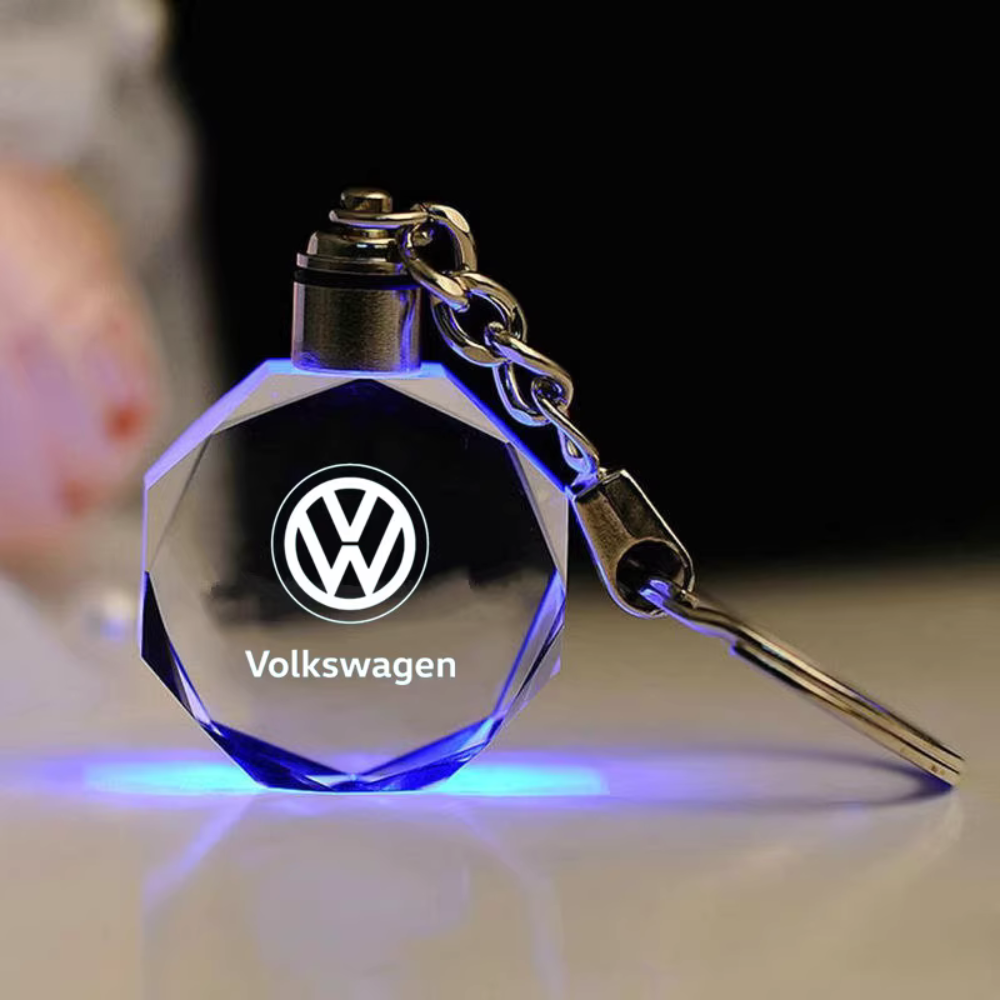 Breloc cu logo auto 3D din cristal